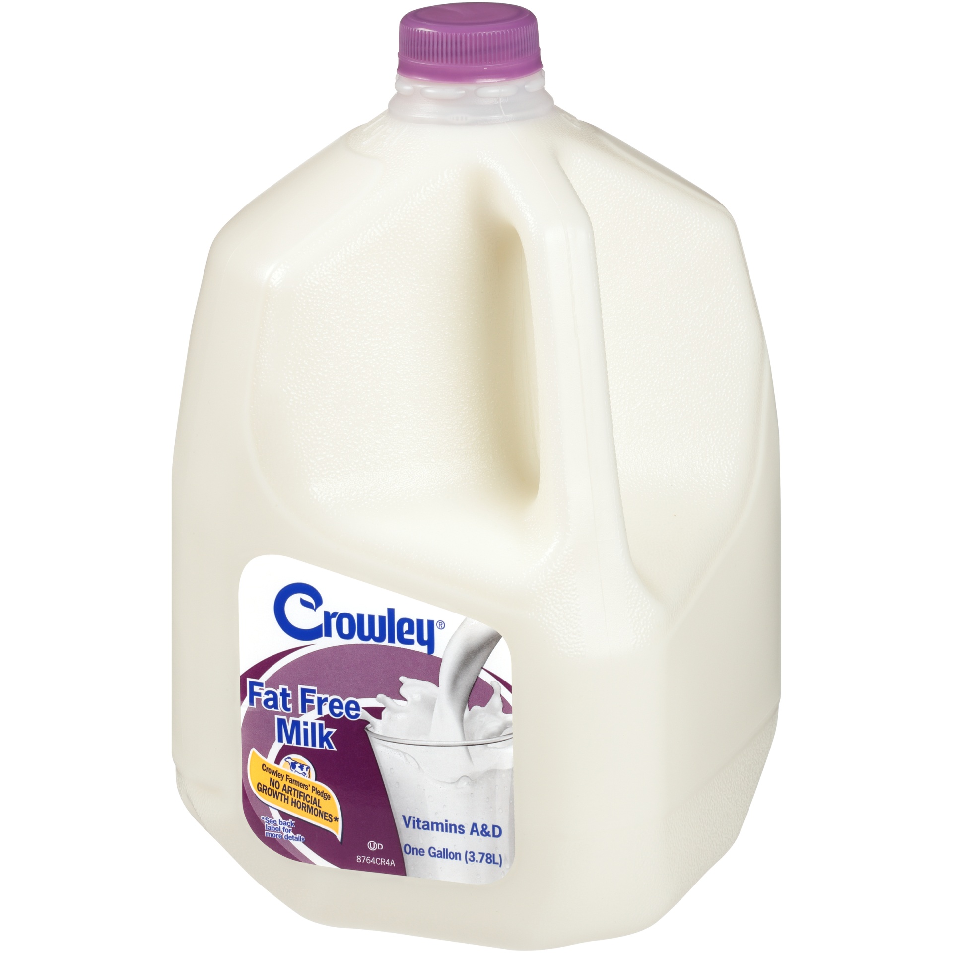 slide 3 of 7, Crowley Fat Free Milk, Gallon, 1/2 gal