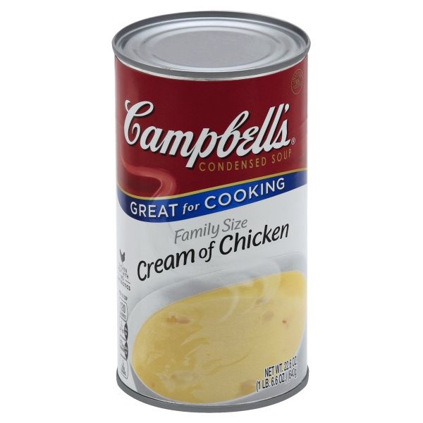 slide 1 of 3, Campbell's Cream Of Chicken Family Size Condensed Soup, 26 oz