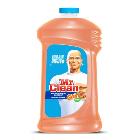 slide 1 of 1, Mr. Clean Tropical Sunrise with Gain Scent Multi-Purpose Cleaner, 40 oz