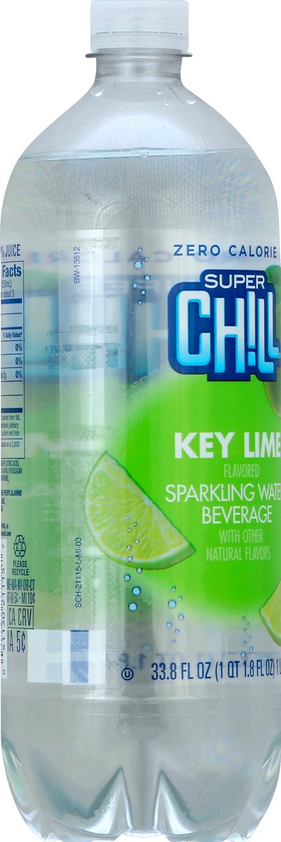 slide 3 of 7, Super Chill Water Sparkling Lime - 33.8 fl oz, 33.8 fl oz