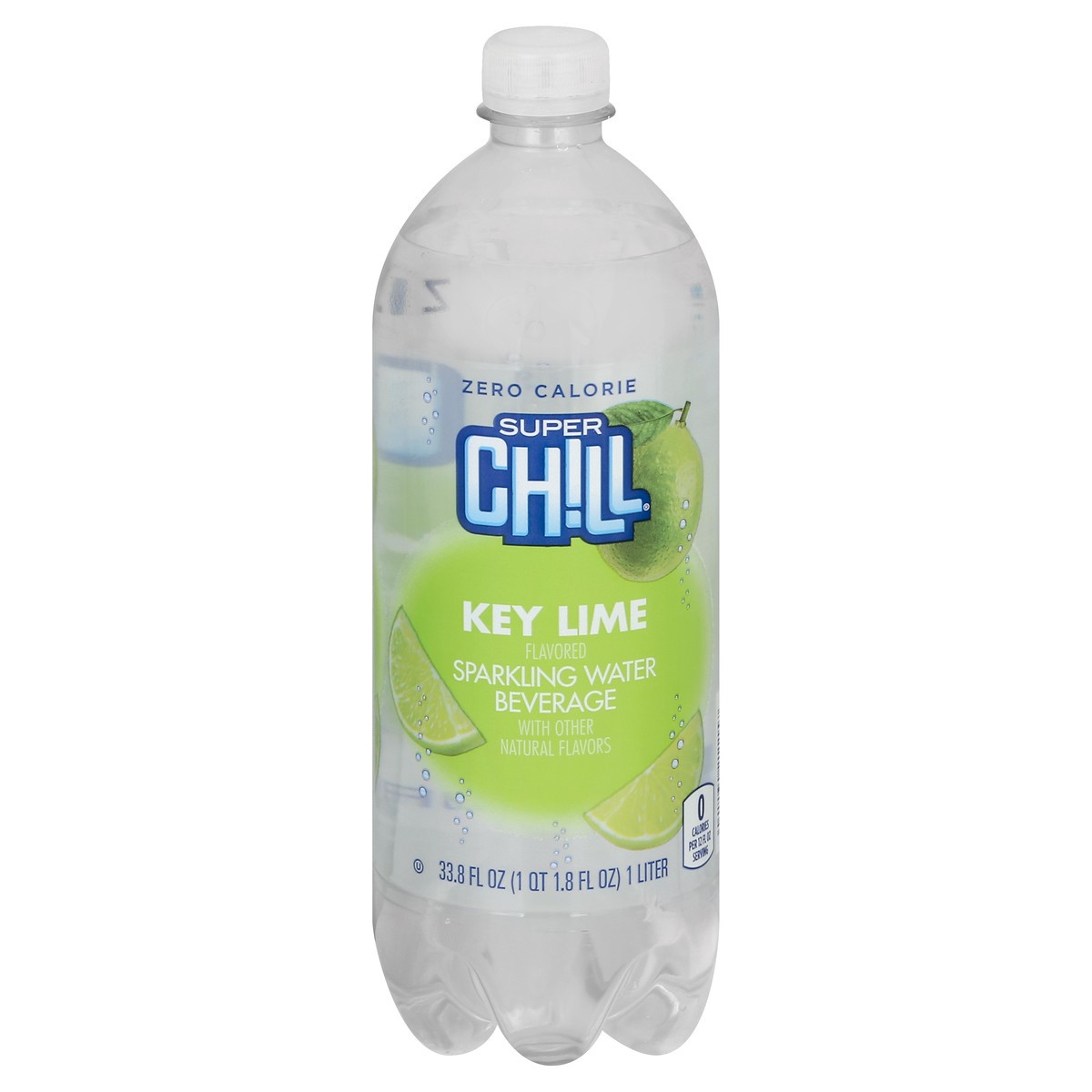 slide 5 of 7, Super Chill Water Sparkling Lime - 33.8 fl oz, 33.8 fl oz