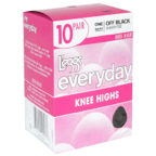 slide 1 of 1, L'eggs Women's Sheer Toe Knee High Stockings - Black One Size, 10 ct