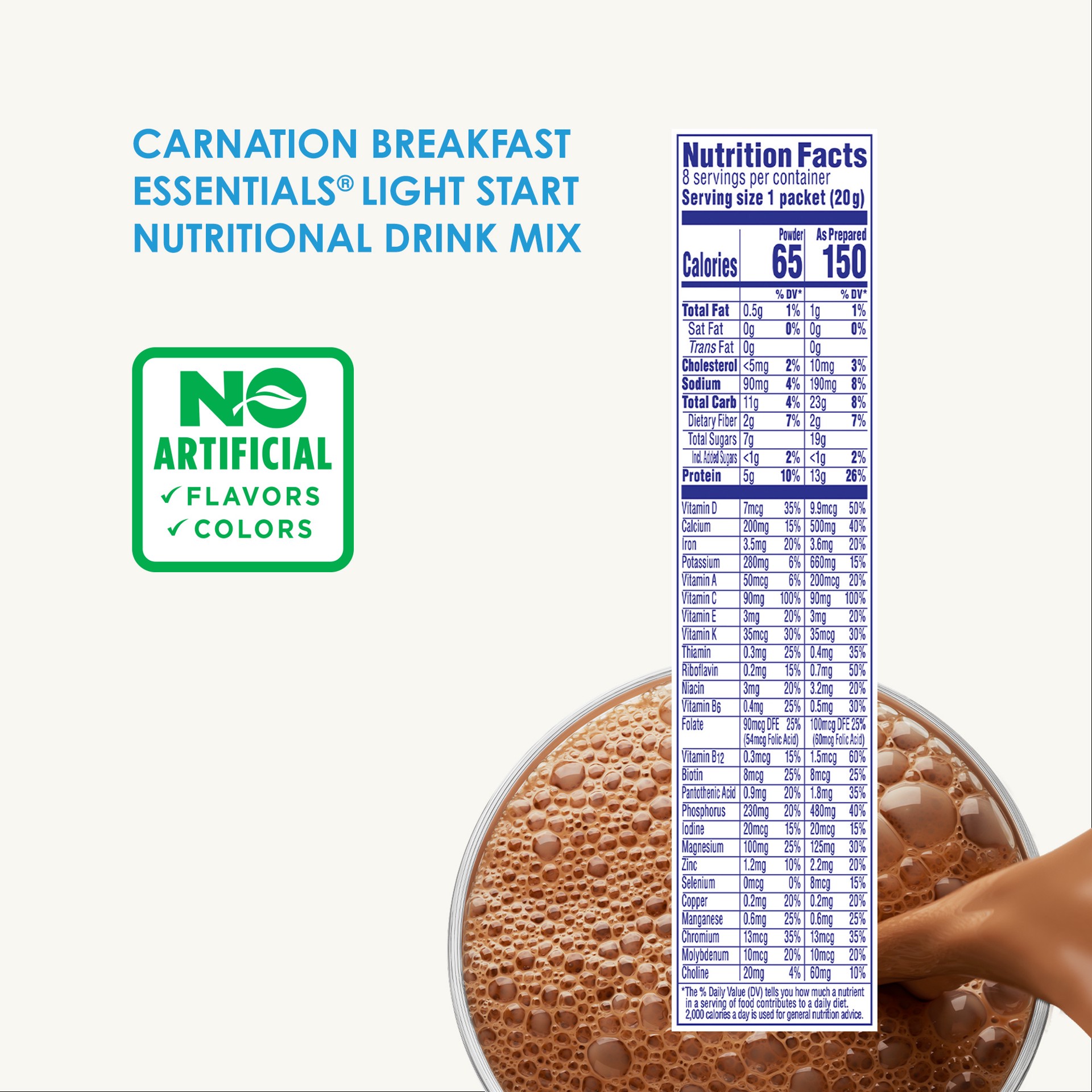 slide 4 of 5, Carnation Breakfast Essentials Light Start Rich Milk Chocolate, 8 ct; 0.705 fl oz