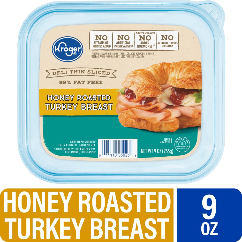 slide 1 of 5, Kroger Honey Turkey Breast, 9 oz