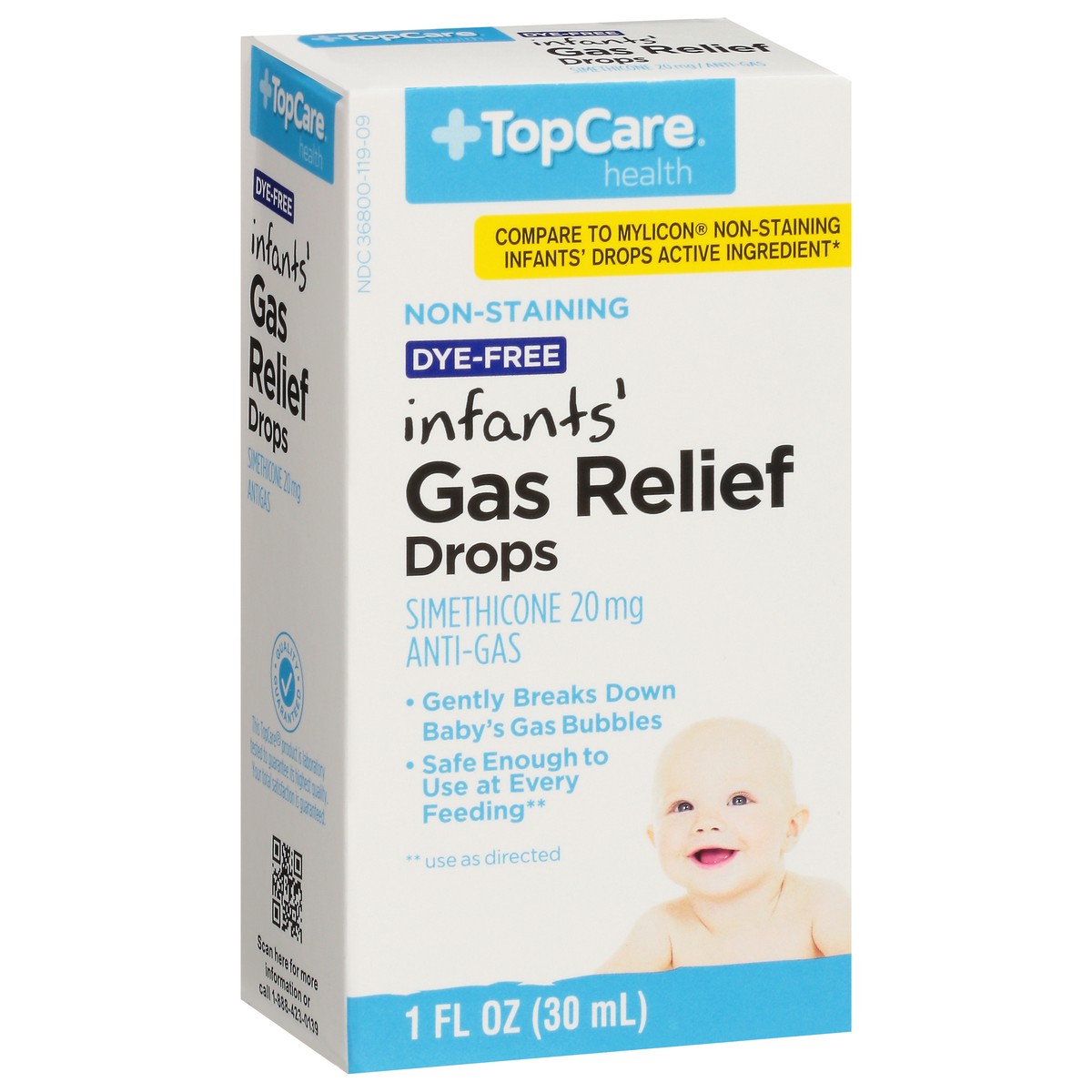 slide 2 of 16, TopCare Infants' Gas Relief Drops Non-Staining, 1 fl oz