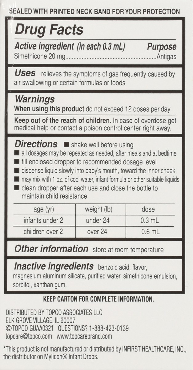 slide 4 of 16, TopCare Infants' Gas Relief Drops Non-Staining, 1 fl oz