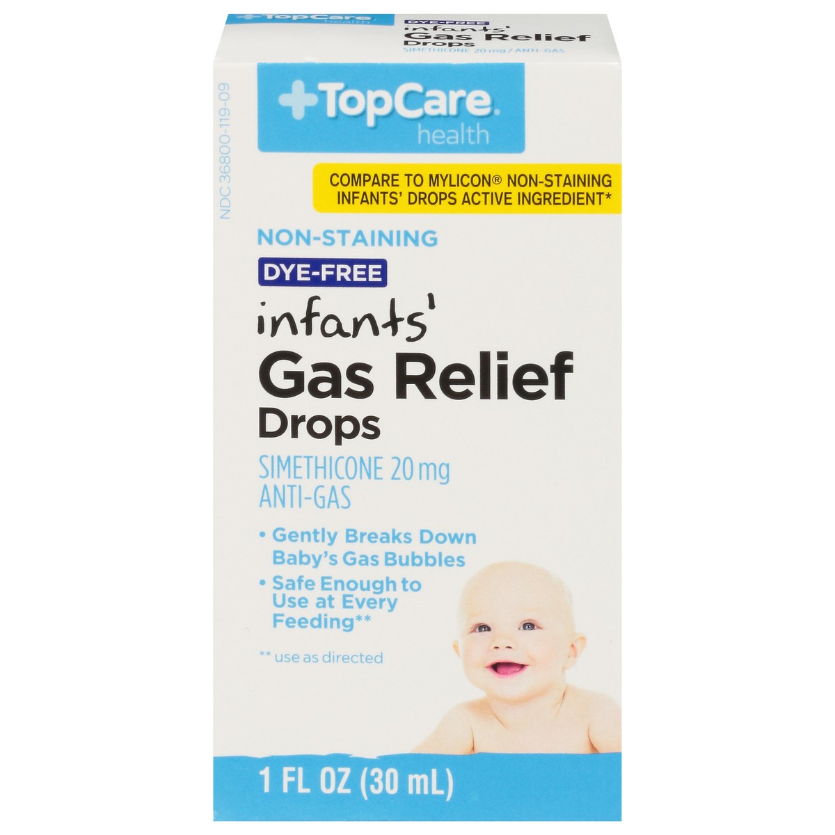 slide 13 of 16, TopCare Infants' Gas Relief Drops Non-Staining, 1 fl oz