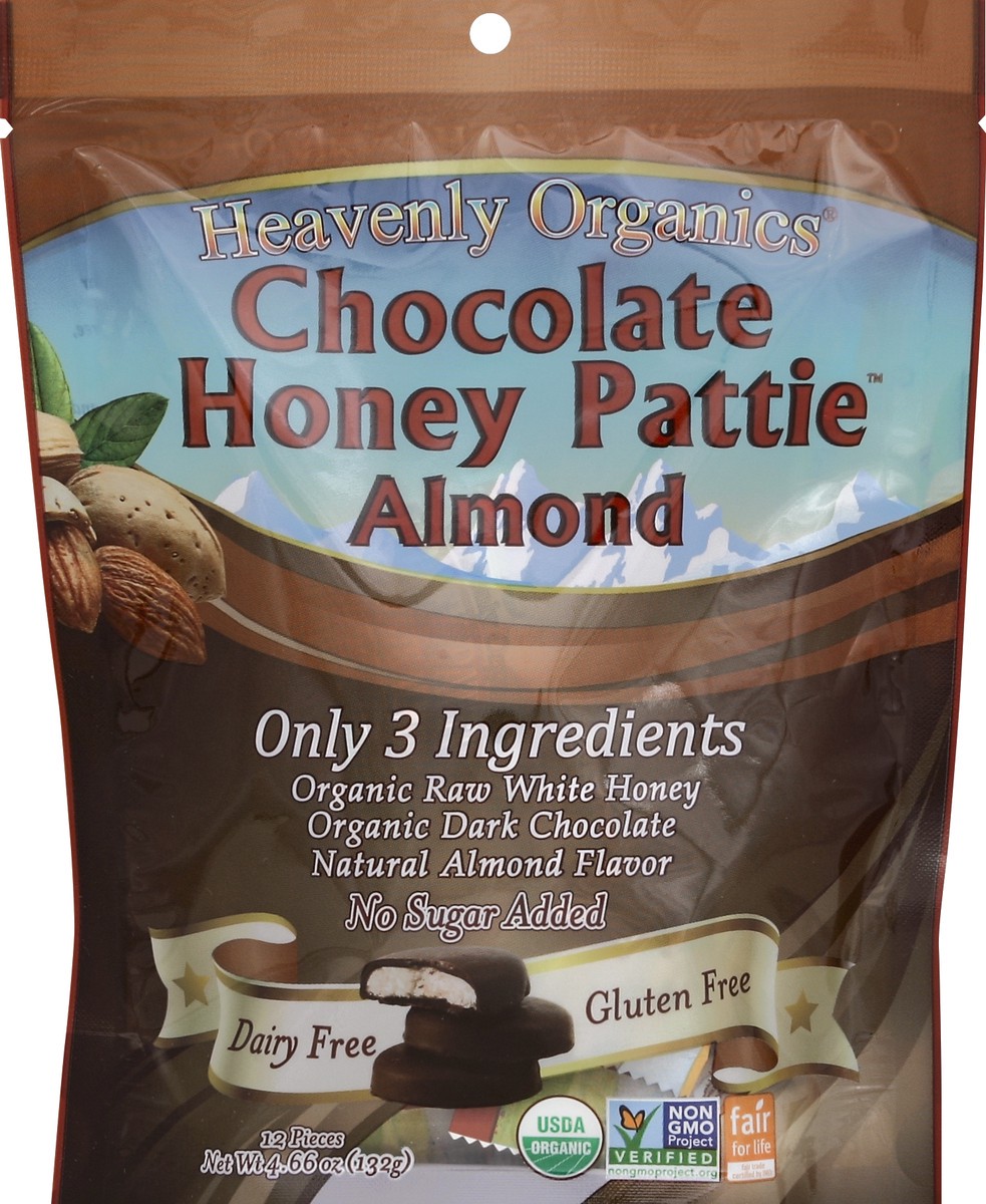 slide 1 of 2, Heavenly Organics Chocolate Honey Patties 12 ea, 12 ct