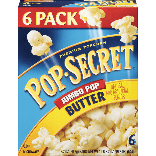 slide 2 of 8, Pop-Secret Premium Jumbo Pop Butter Popcorn, 6 ct