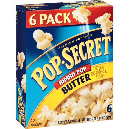 slide 3 of 8, Pop-Secret Premium Jumbo Pop Butter Popcorn, 6 ct