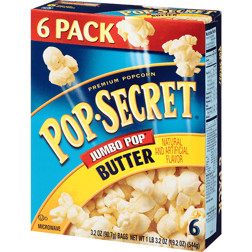 slide 5 of 8, Pop-Secret Premium Jumbo Pop Butter Popcorn, 6 ct