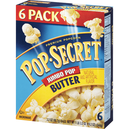 slide 6 of 8, Pop-Secret Premium Jumbo Pop Butter Popcorn, 6 ct