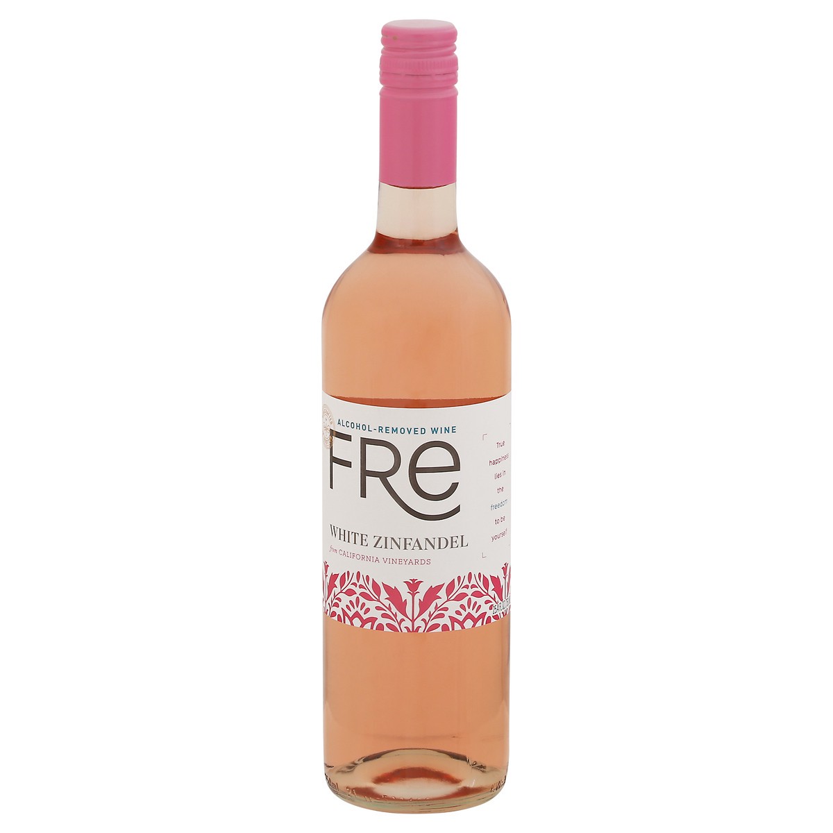 slide 1 of 16, Fré FRE White Zinfandel Pink Wine, Alcohol-Removed Wine Bottle, 750 ml