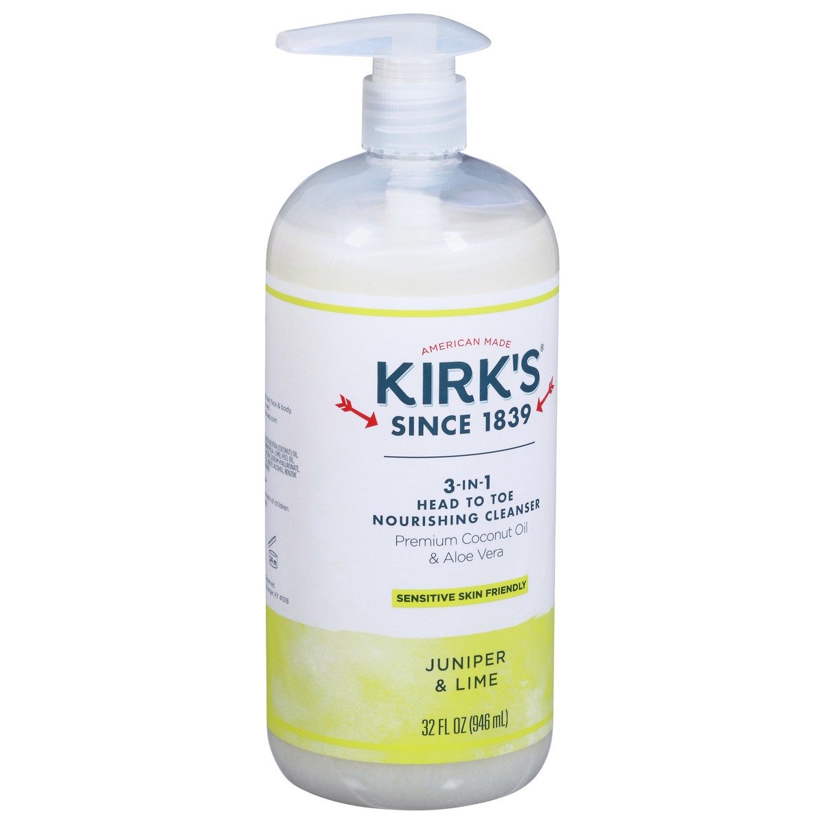 slide 4 of 9, Kirk's 3-in-1 Head to Toe Nourishing Juniper & Lime Cleanser 32 Fl Oz, 32 fl oz