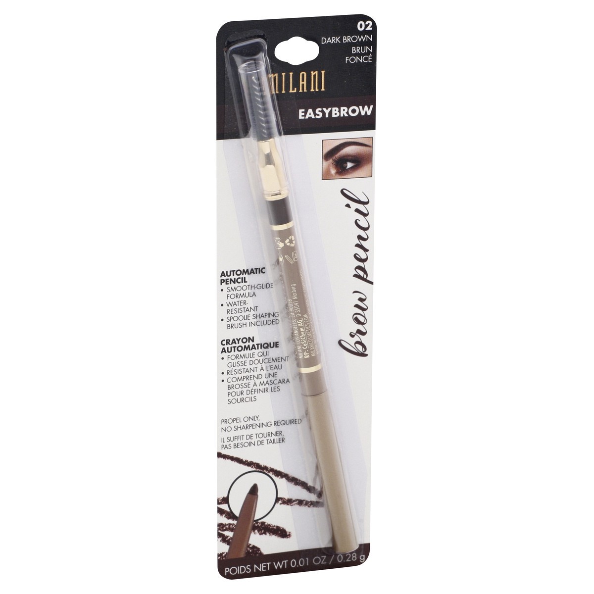 slide 4 of 9, Milani Easybrow Dark Brown 02 Automatic Brow Pencil 0.1 oz, 0.1 oz