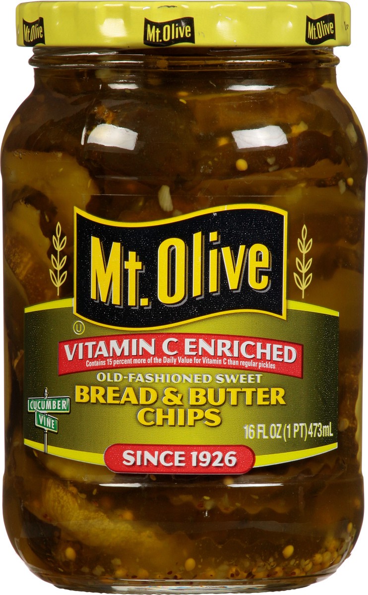 slide 6 of 11, Mt. Olive Bread & Butter Chips Pickles 16 fl oz, 16 fl oz