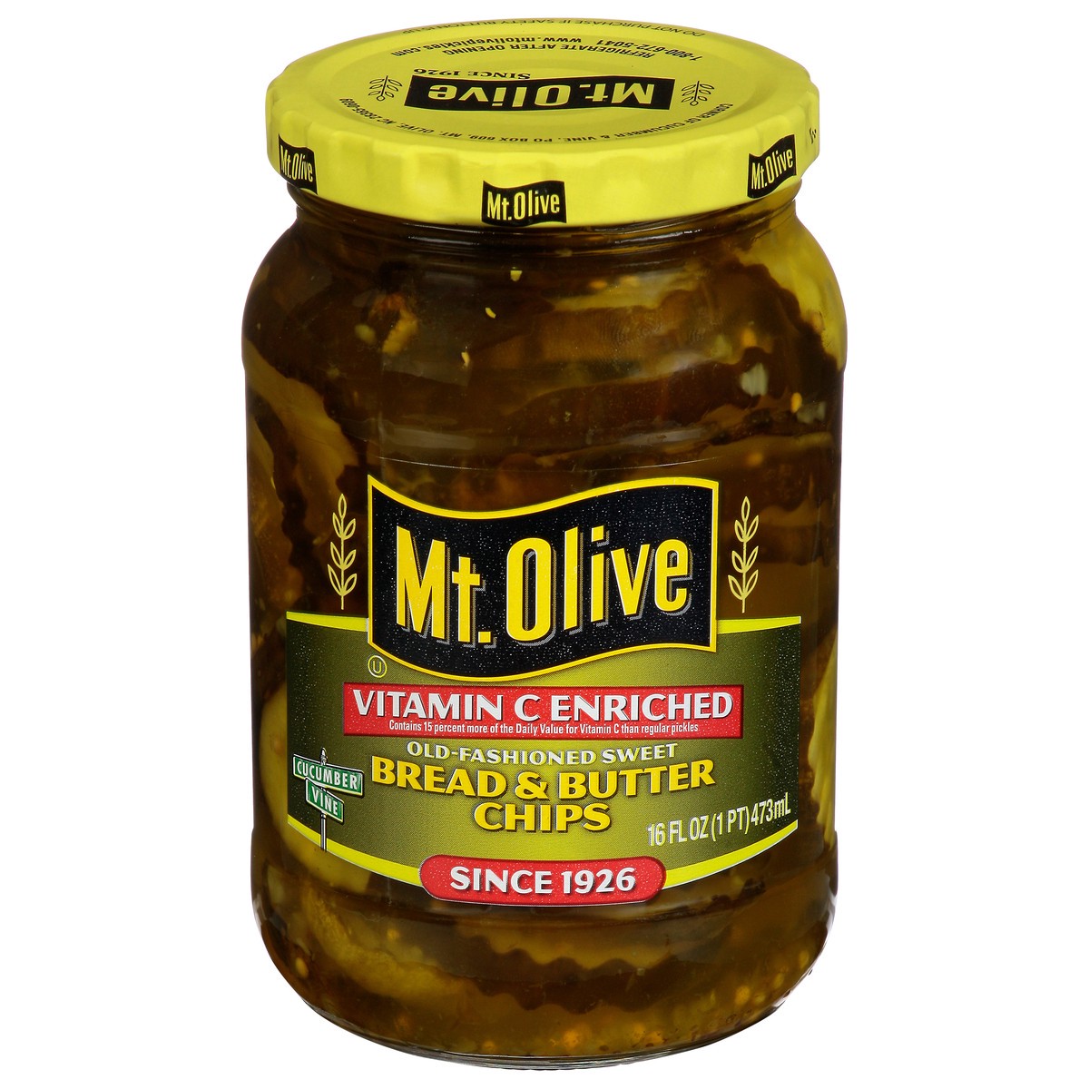 slide 1 of 11, Mt. Olive Bread & Butter Chips Pickles - 16 fl oz, 16 fl oz
