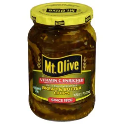 Mt. Olive Bread & Butter Chips Pickles - 16 fl oz
