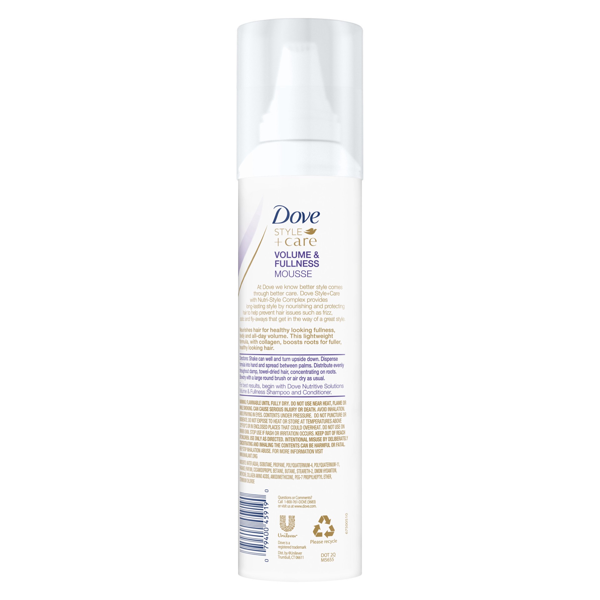 slide 3 of 3, Dove Style + Care Mousse Volume & Fullness, 7 oz, 7 oz