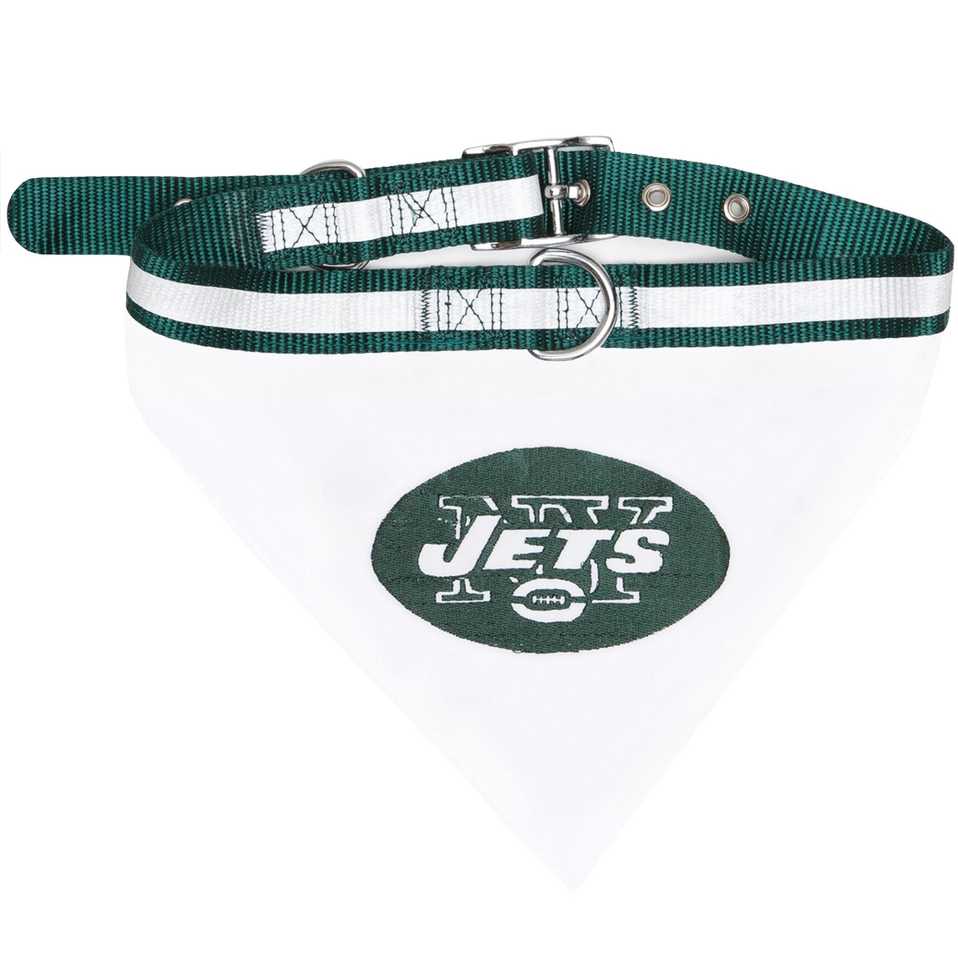 slide 1 of 1, Pets First New York Jets Dog Collar Bandana, MED