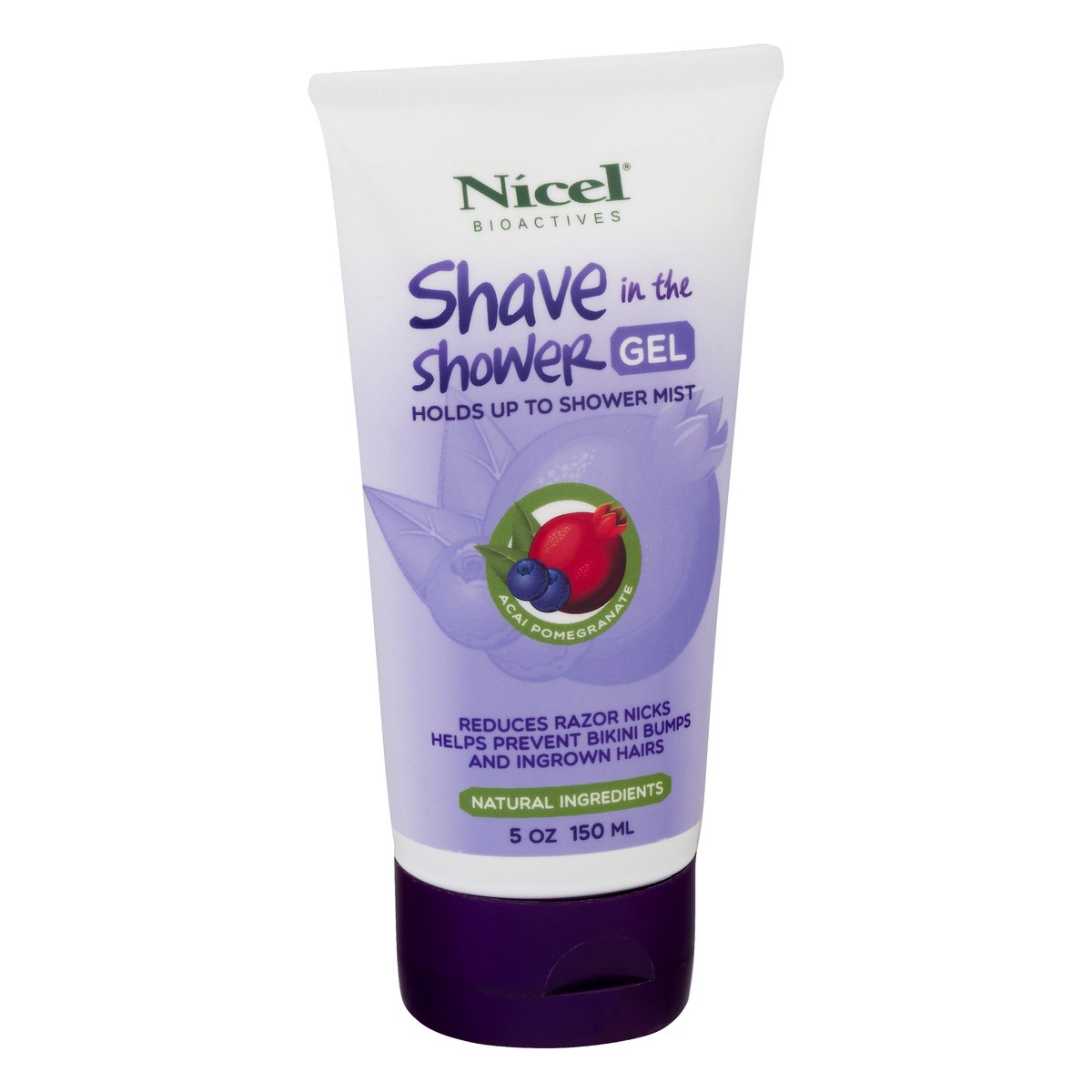 slide 2 of 9, Nicel Acai Pomegranate Shave in the Shower Gel 5 oz, 5 oz