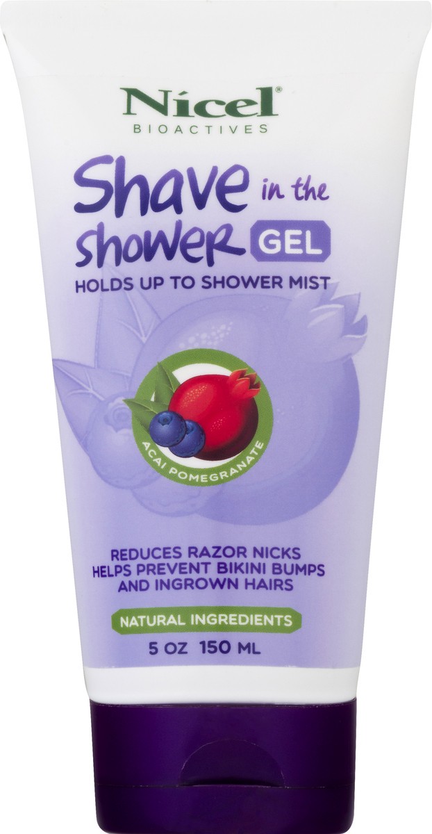 slide 6 of 9, Nicel Acai Pomegranate Shave in the Shower Gel 5 oz, 5 oz