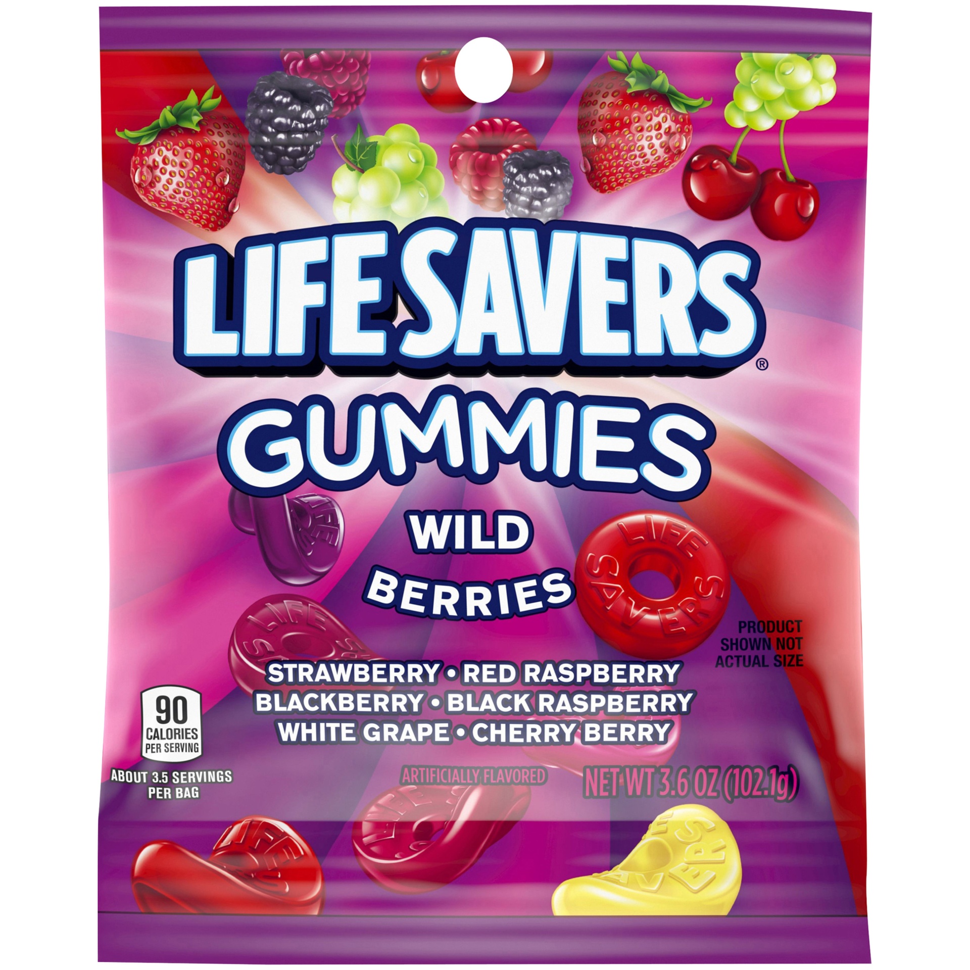 slide 1 of 1, Life Savers Wild Berries Gummies Candy Bag, 3.6 ounce, 3.6 oz