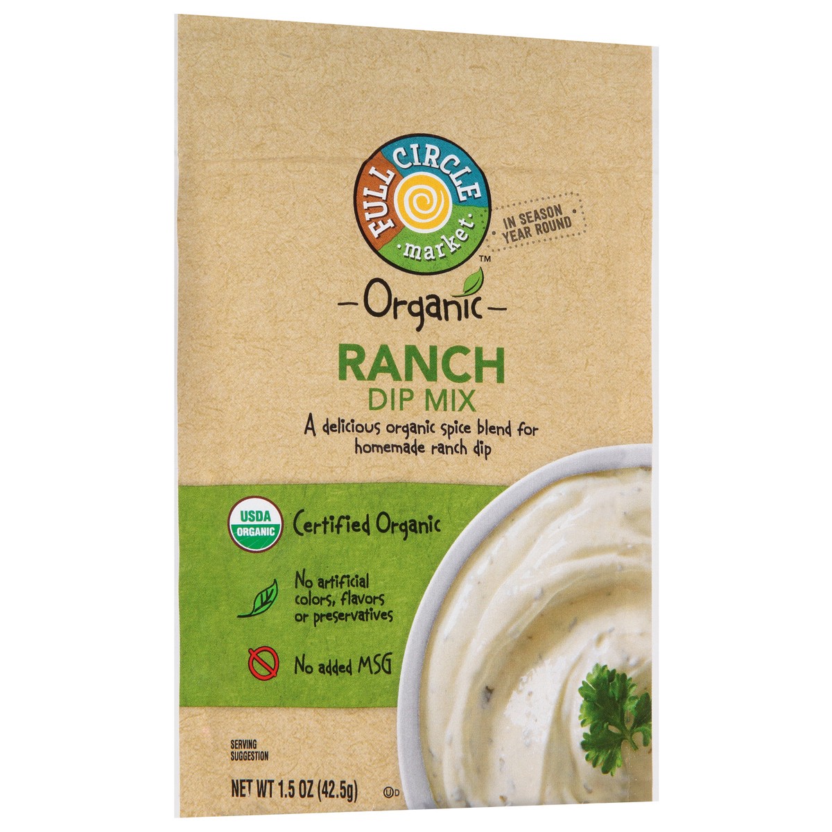 slide 16 of 17, Full Circle Market Organic Ranch Dip Mix 1.5 oz, 1.5 oz