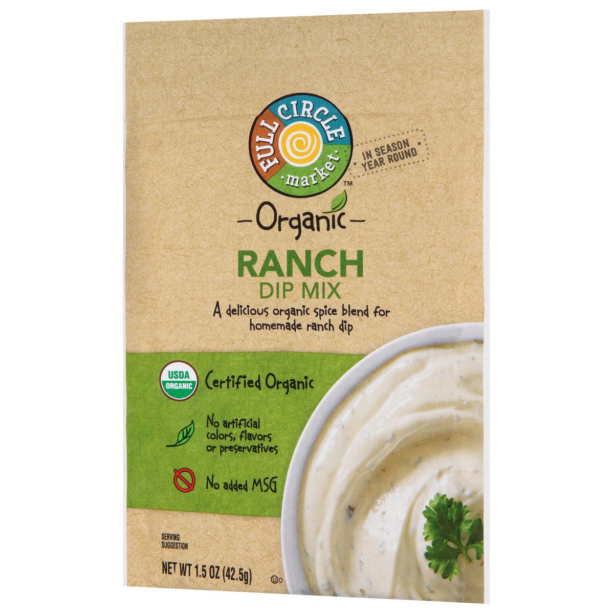 slide 3 of 17, Full Circle Market Organic Ranch Dip Mix 1.5 oz, 1.5 oz