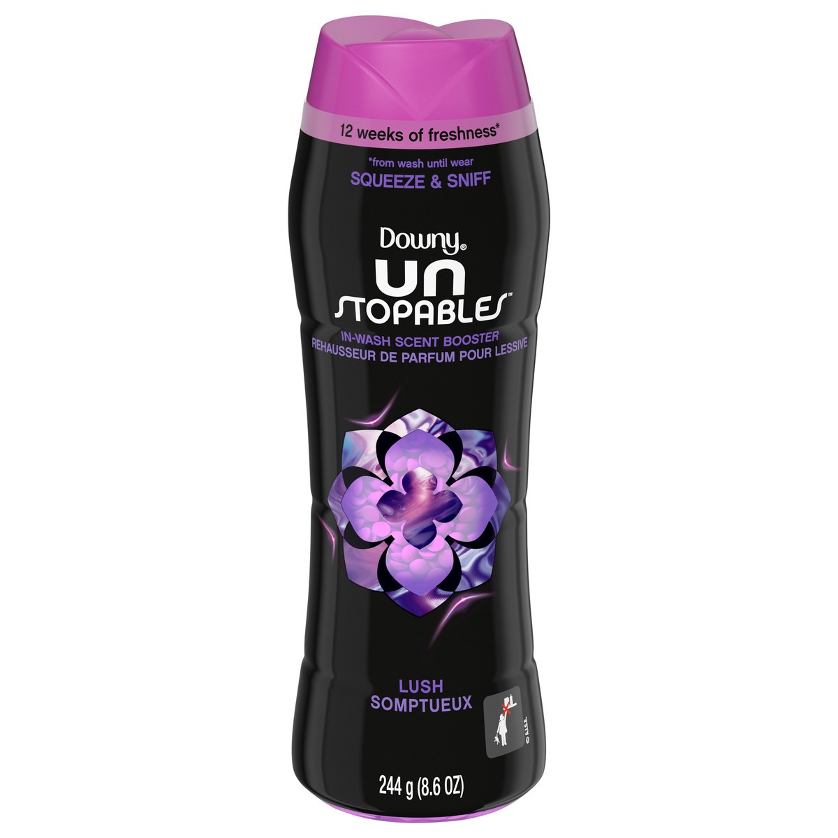 slide 1 of 5, Downy Unstopables In-wash Scent Booster Beads Lush Scent, 8.6 oz