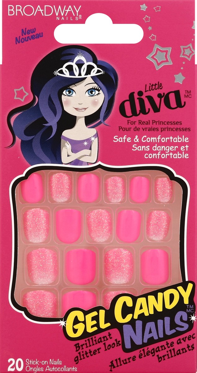 slide 4 of 4, Broadway Nails Little Diva Youre a Shining Star Gel Candy Nails, 1 ct