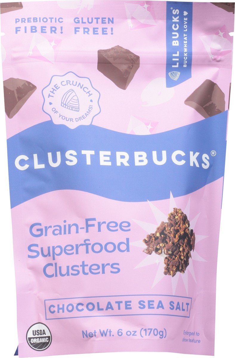 slide 7 of 9, Clusterbucks Grain-Free Chocolate Sea Salt Superfood Clusters 6 oz, 6 oz