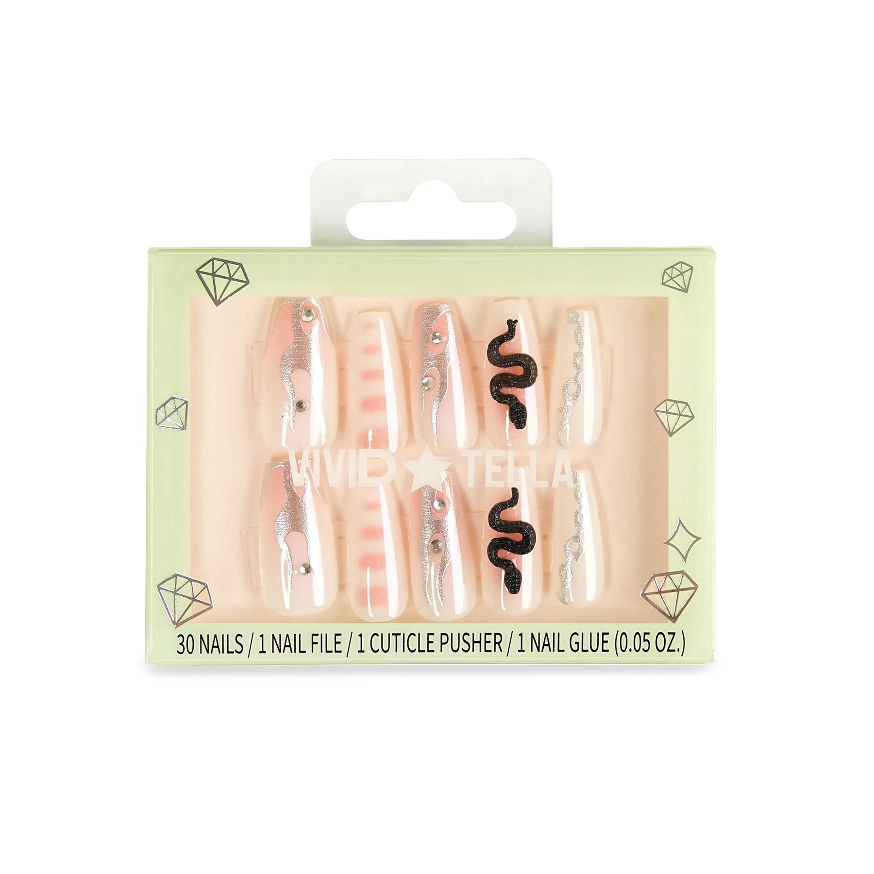 slide 1 of 1, Vivid Tella Nails - Pearls & Reptiles, 1 ct
