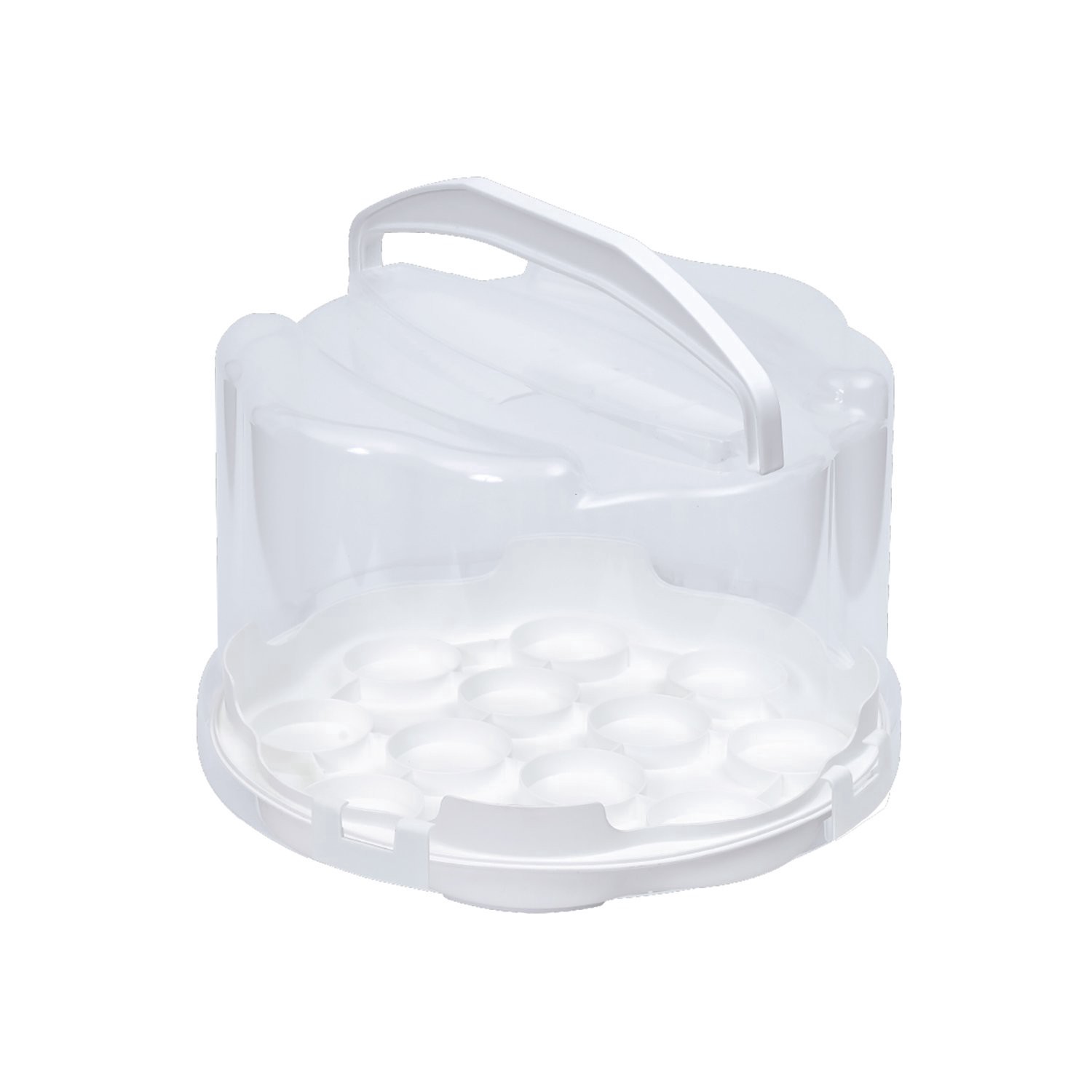slide 1 of 1, BUDDEEZ Round Cake & Cupcake Carrier, 1 ct