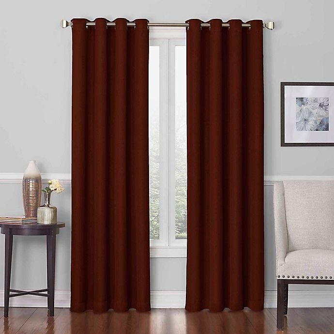 slide 1 of 1, Insola Dorian Grommet Top Window Curtain Panel - Spice, 63 in