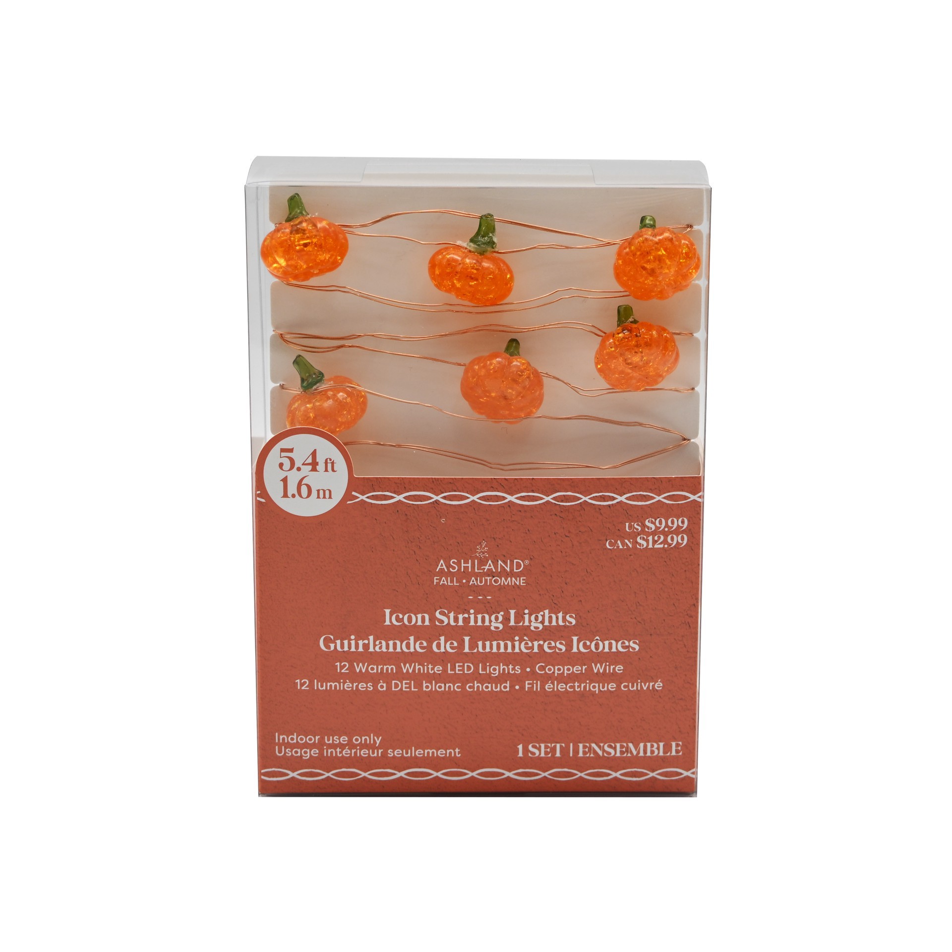 slide 2 of 4, 12ct. Warm White Led Pumpkin Icon String Lights By Ashland, 12 ct