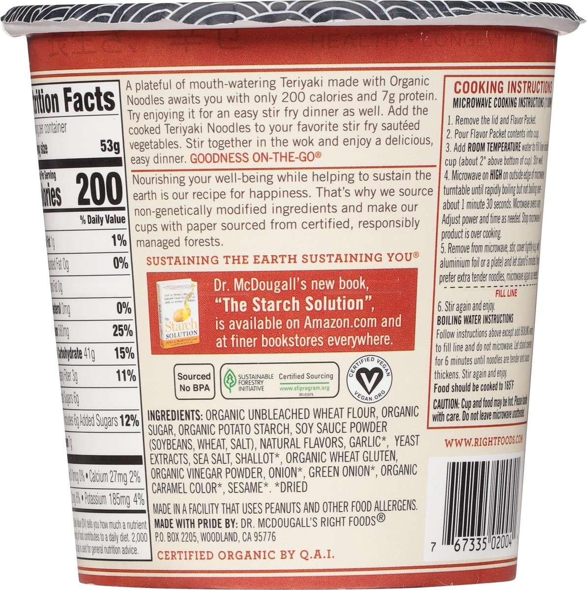 slide 9 of 12, Dr. McDougall's Teriyaki Asian Noodles 1.9 oz, 1.9 oz