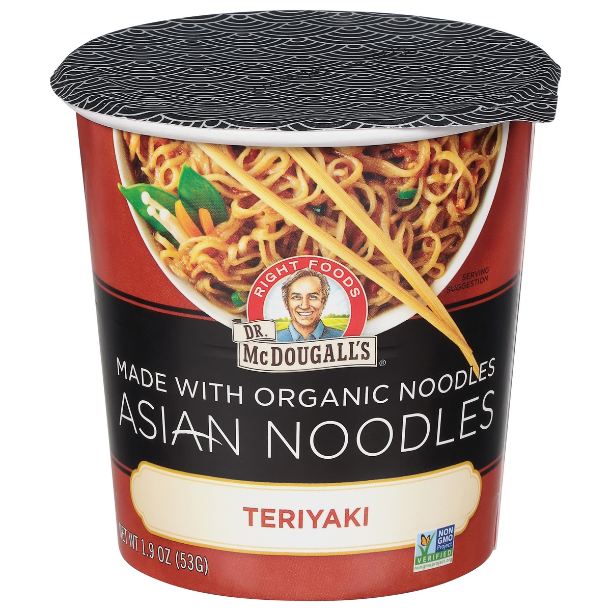 slide 1 of 12, Dr. McDougall's Teriyaki Asian Noodles 1.9 oz, 1.9 oz