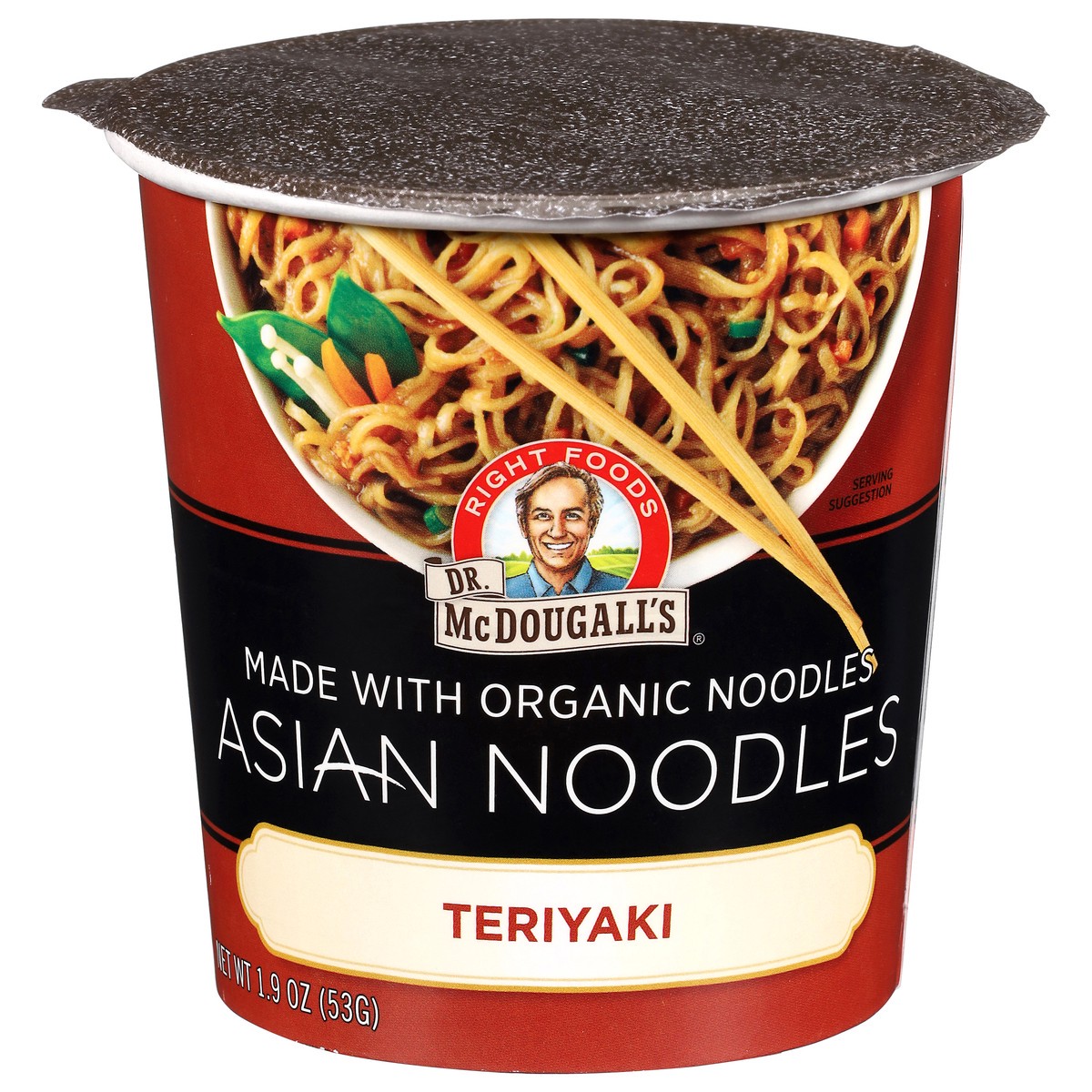slide 1 of 12, Dr. McDougall's Teriyaki Asian Noodles 1.9 oz, 1.9 oz