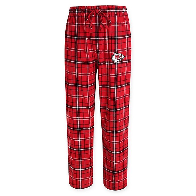 slide 1 of 1, NFL Kansas City Chiefs Men's Extra-Large Flannel Plaid Pajama Pant with Left Leg Team Logo, 1 ct