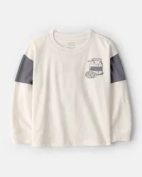 Carter's Toddler Boy Cookies & Milk Long-Sleeve Graphic Tee - Cream - 2T