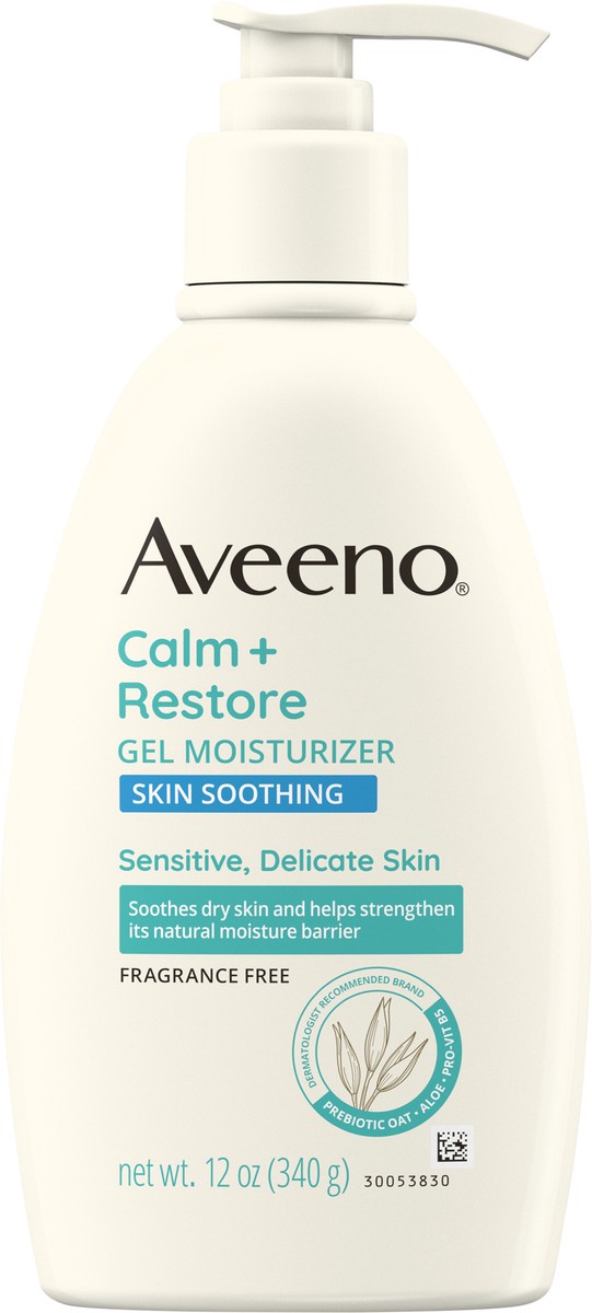 slide 4 of 11, Aveeno Calm + Restore Gel Moisturizer, 12 Fl. Oz, 12 oz