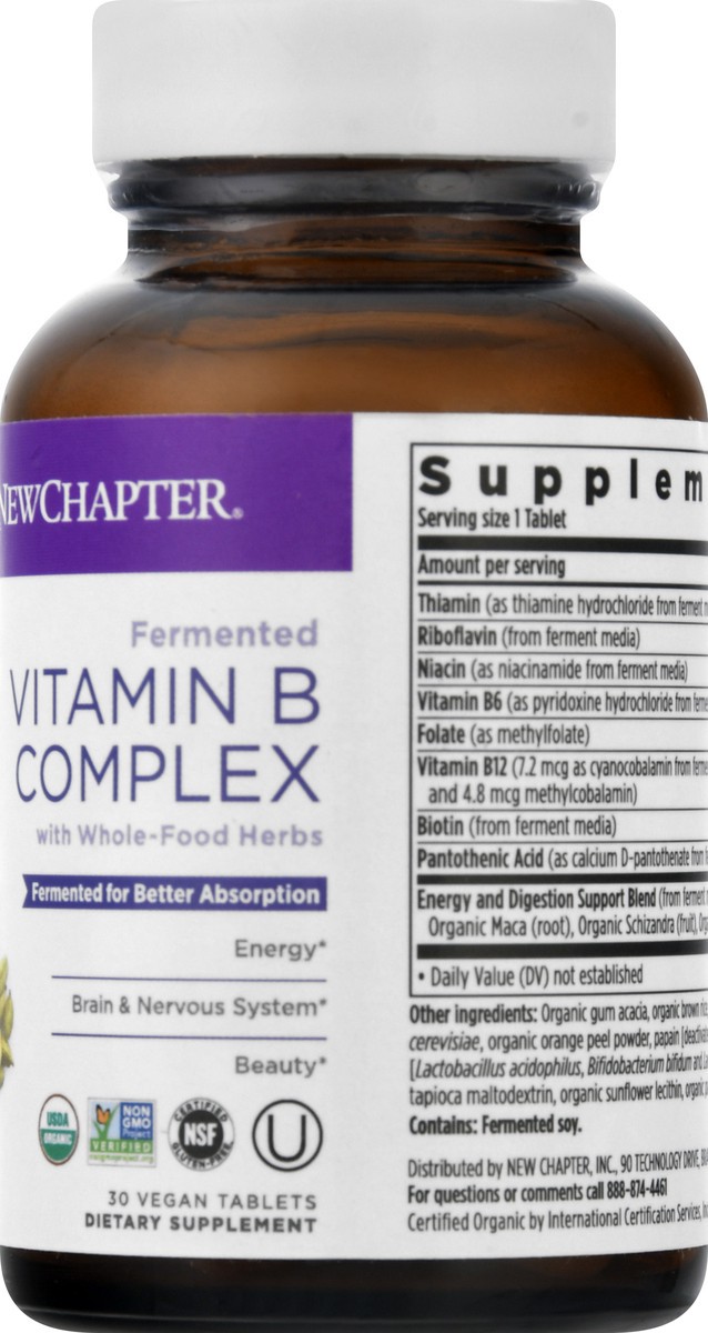 slide 6 of 12, New Chapter Fermented Vitamin B Complex, Tablets, 30 ct