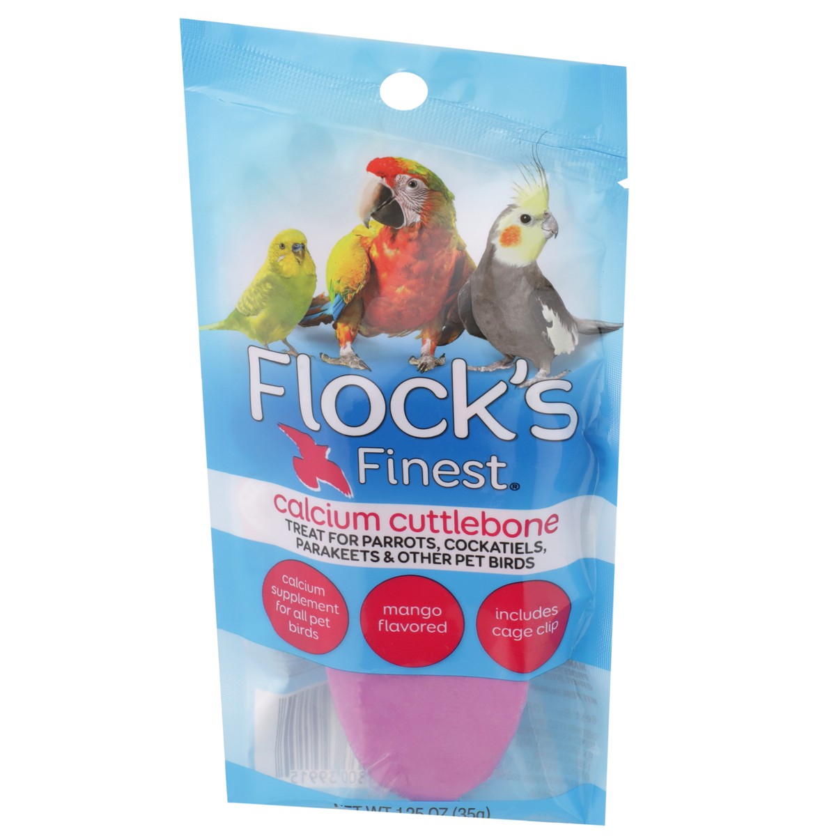 slide 10 of 11, Flock's Finest Mango Flavored Calcium Cuttlebone, 1.25 oz