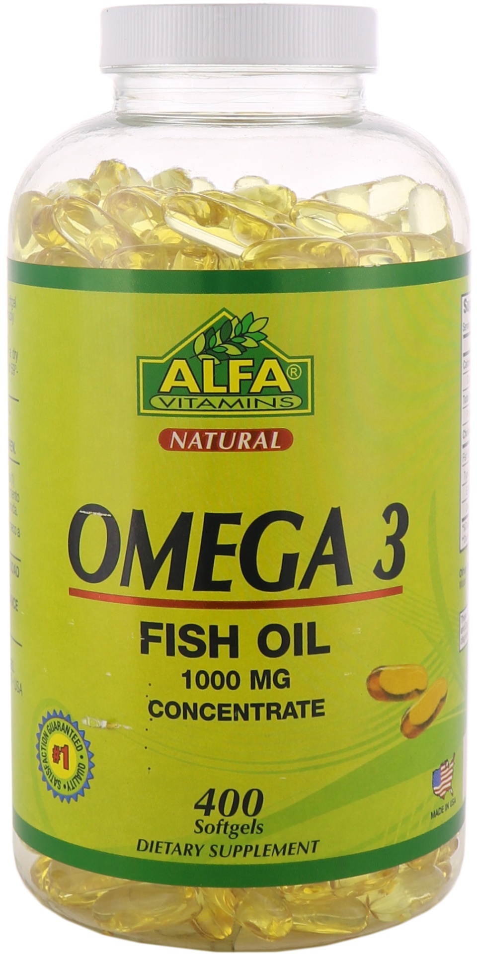 slide 1 of 1, Alfa Omega-3 Fish Oil, 1000 mg, 400 ct