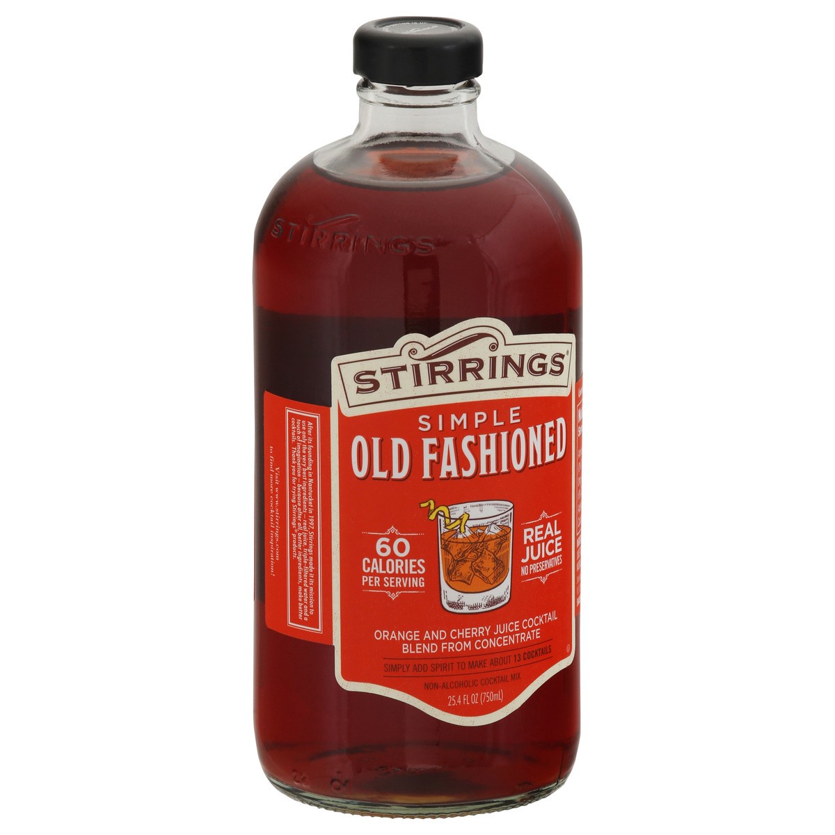 slide 5 of 11, Stirrings Sazerac Co., Inc. Stirrings Cocktail Mix, Non-Alcoholic, Simple Old Fashioned, 750 ml