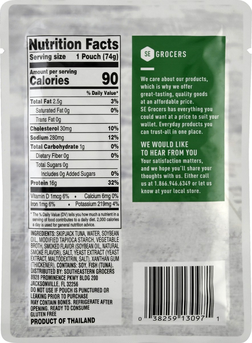 slide 2 of 9, Se Grocers Cl Pch Tuna Hick Smk, 2.6 oz