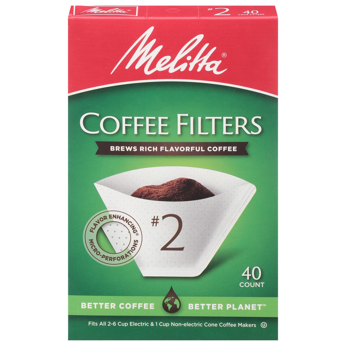 slide 1 of 13, Melitta No. 2 Coffee Filters - 40 ct, 40 ct