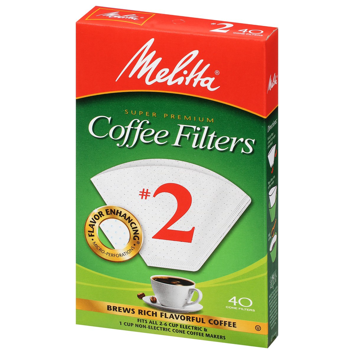 slide 10 of 13, Melitta No. 2 Coffee Filters - 40 ct, 40 ct