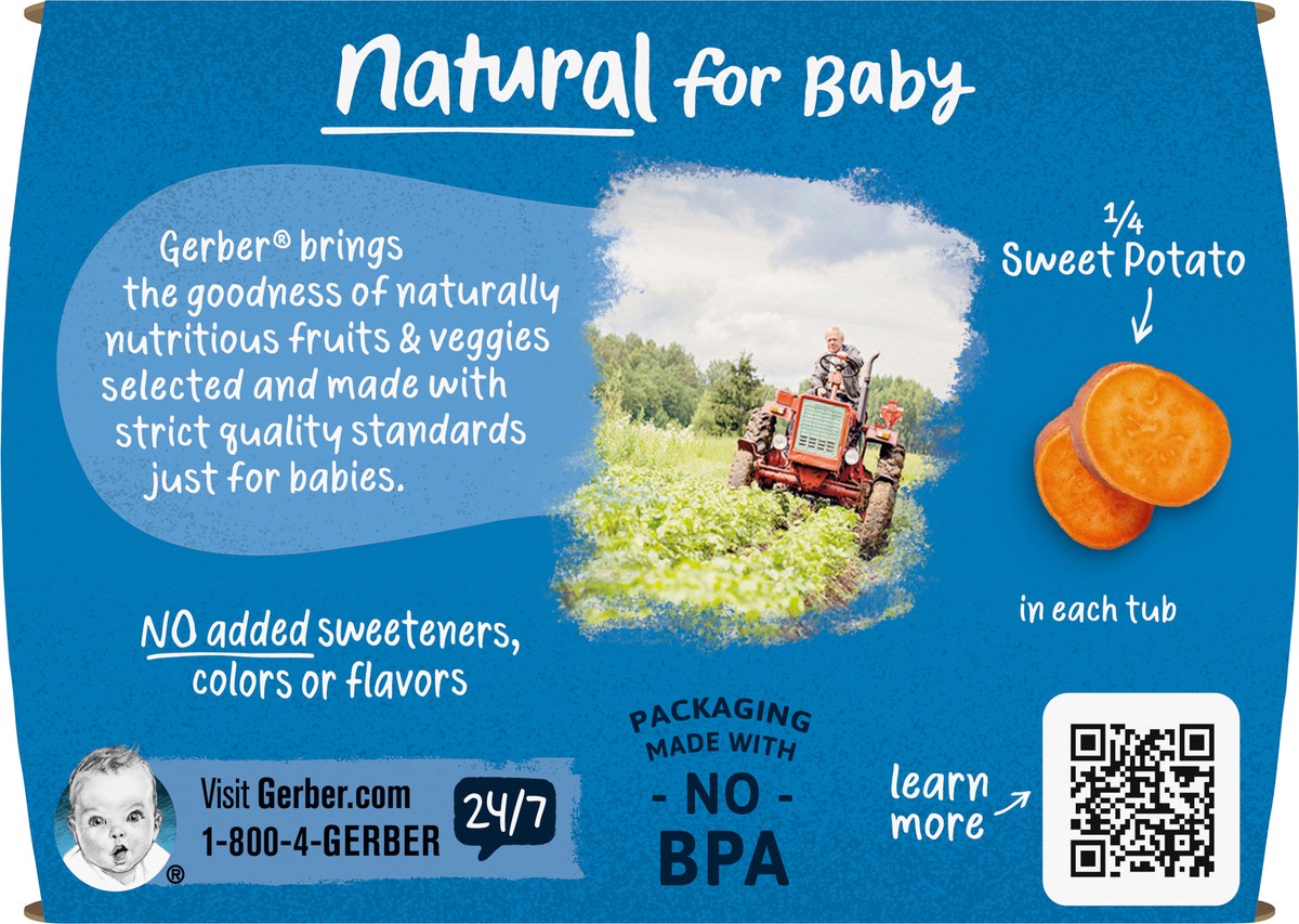slide 4 of 9, Gerber 1st Foods Sweet Potato Baby Food, 2-2 oz. Tubs, 2 ct